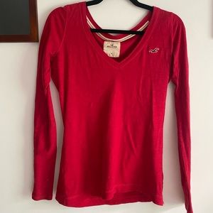 Red Hollister Long-Sleeved Tee